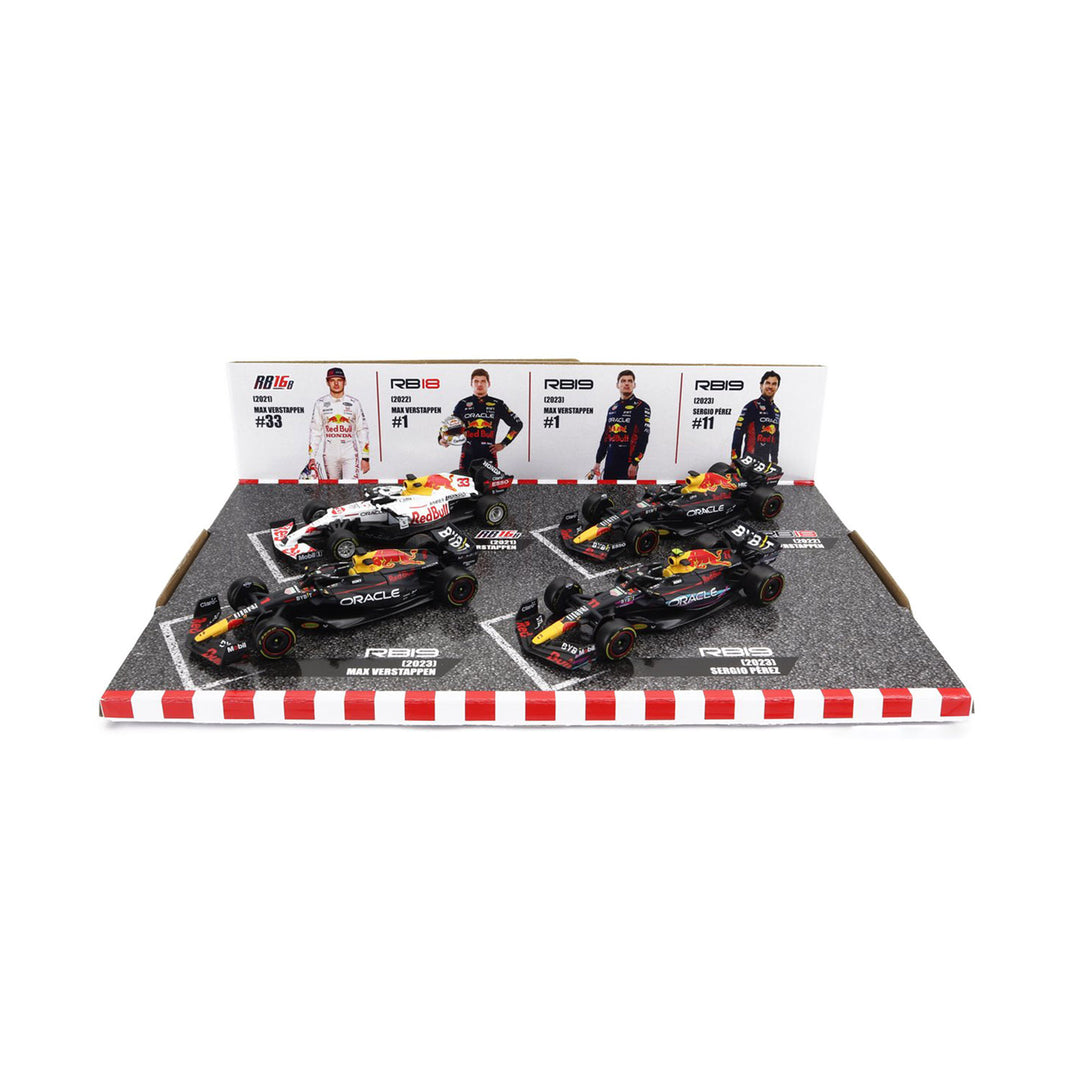 RBR Set of 4 1:43 Car Models - Red Bull Racing - Fueler™ - BU38092-PACK4 - fueler.store - Car Model