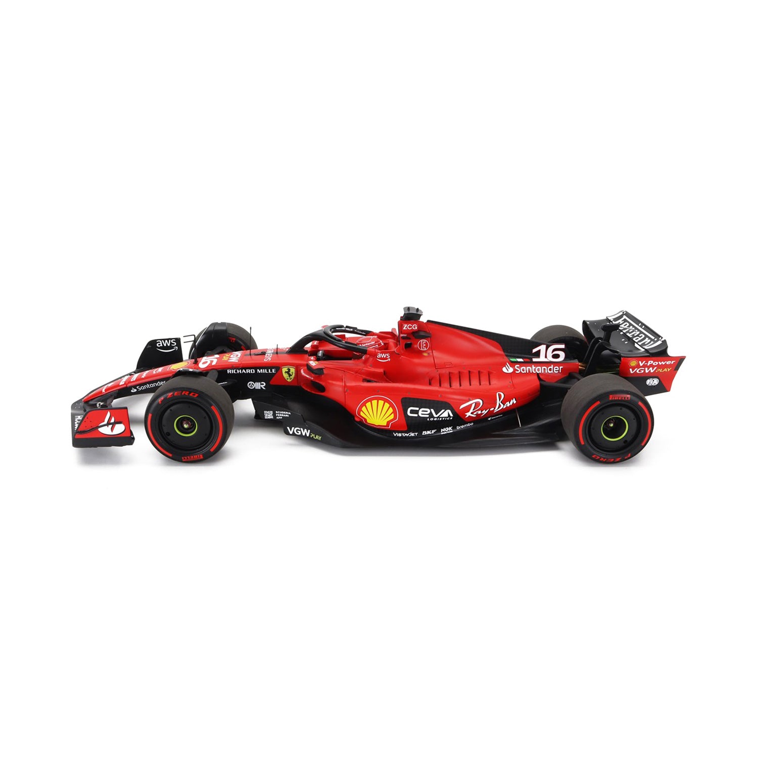 #16 Leclerc 2023 SF23 Bahrain GP Winner 1:18 BBR Models - Scuderia Ferrari - Fueler™ - BBR231816 - fueler.store - Collectibles