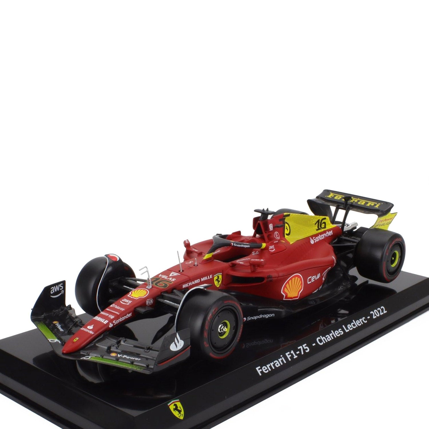 Scuderia Ferrari - #16 Leclerc F1-75 Monza GP Pole & 2nd Place 2022 1:24 Car Model - Car Model - Fueler™ 