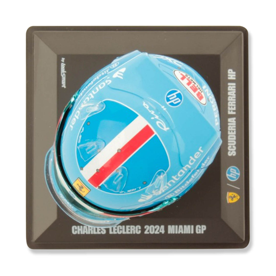 #16 Leclerc Miami GP 2024 1:5 Mini Helmet - Scuderia Ferrari - Fueler™ - LSHEL002 - fueler.store - Mini Helmet