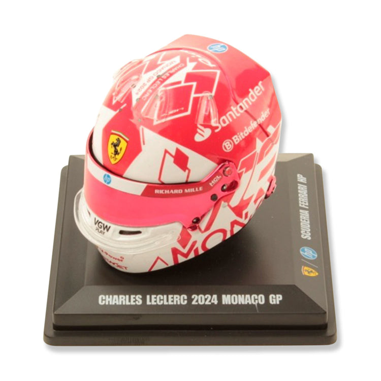 #16 Leclerc Monaco GP 2024 Winner 1:5 Mini Helmet - Scuderia Ferrari - Fueler™ - LSHEL001 - fueler.store - Mini Helmet