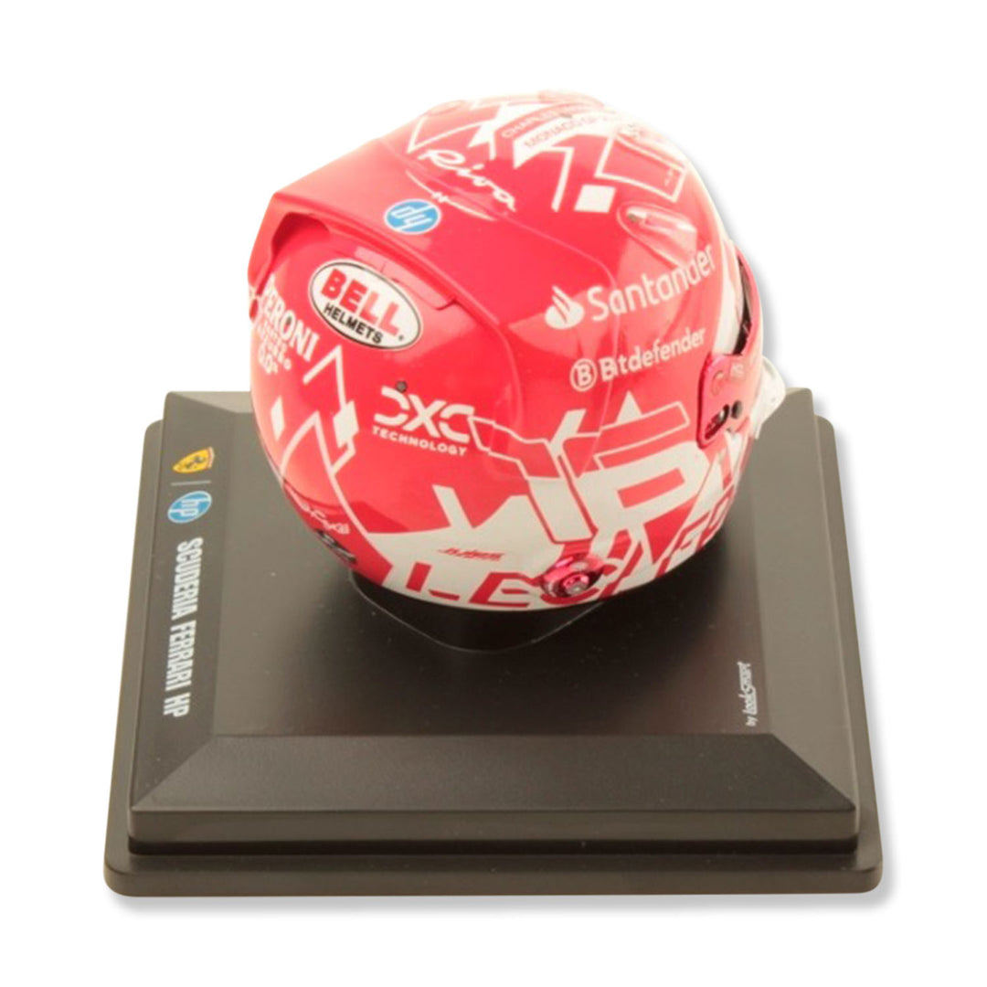 #16 Leclerc Monaco GP 2024 Winner 1:5 Mini Helmet - Scuderia Ferrari - Fueler™ - LSHEL001 - fueler.store - Mini Helmet