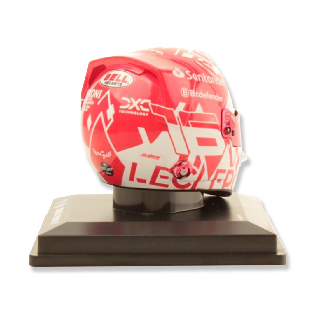 #16 Leclerc Monaco GP 2024 Winner 1:5 Mini Helmet - Scuderia Ferrari - Fueler™ - LSHEL001 - fueler.store - Mini Helmet