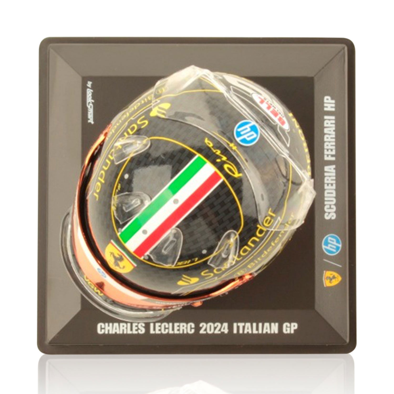 #16 Leclerc Monza GP 2024 Winner 1:5 Mini Helmet - Scuderia Ferrari - Fueler™ - LSHEL004 - fueler.store - Mini Helmet