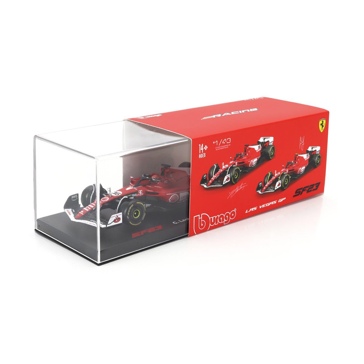 #16 Leclerc SF-23 2023 Vegas Edition 1:43 Car Model - Scuderia Ferrari - Fueler™ - 18-36835-L-VEGAS-VET - fueler.store - Car Model