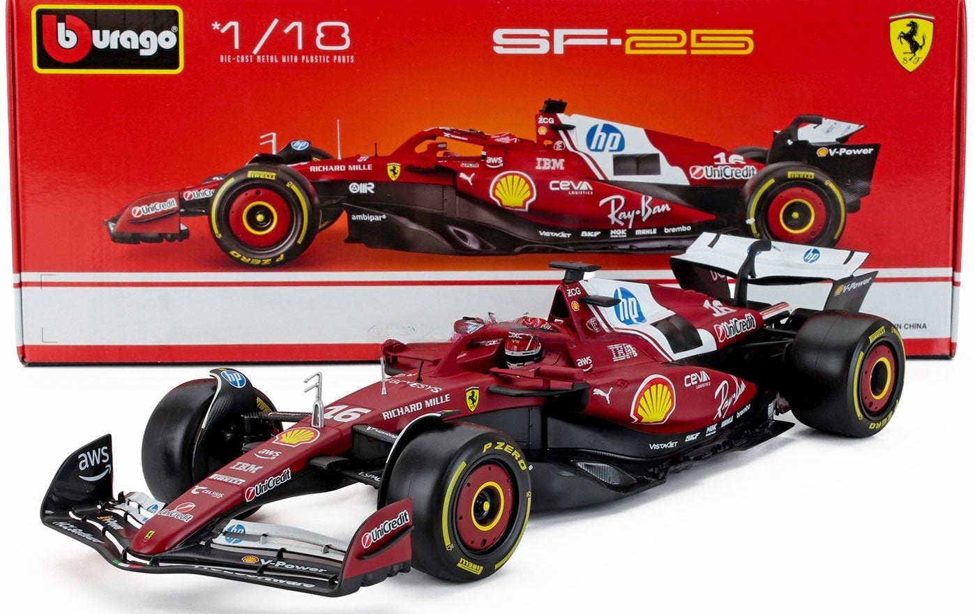 Scuderia Ferrari #16 Leclerc SF-25 2025 Season 1:18 Car Model