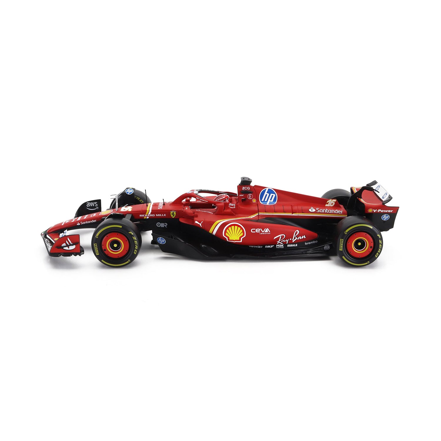 #16 Leclerc SF24 2024 Season 1:18 Car Model - Scuderia Ferrari - Fueler™ - 18-16815-L - fueler.store - Car Model