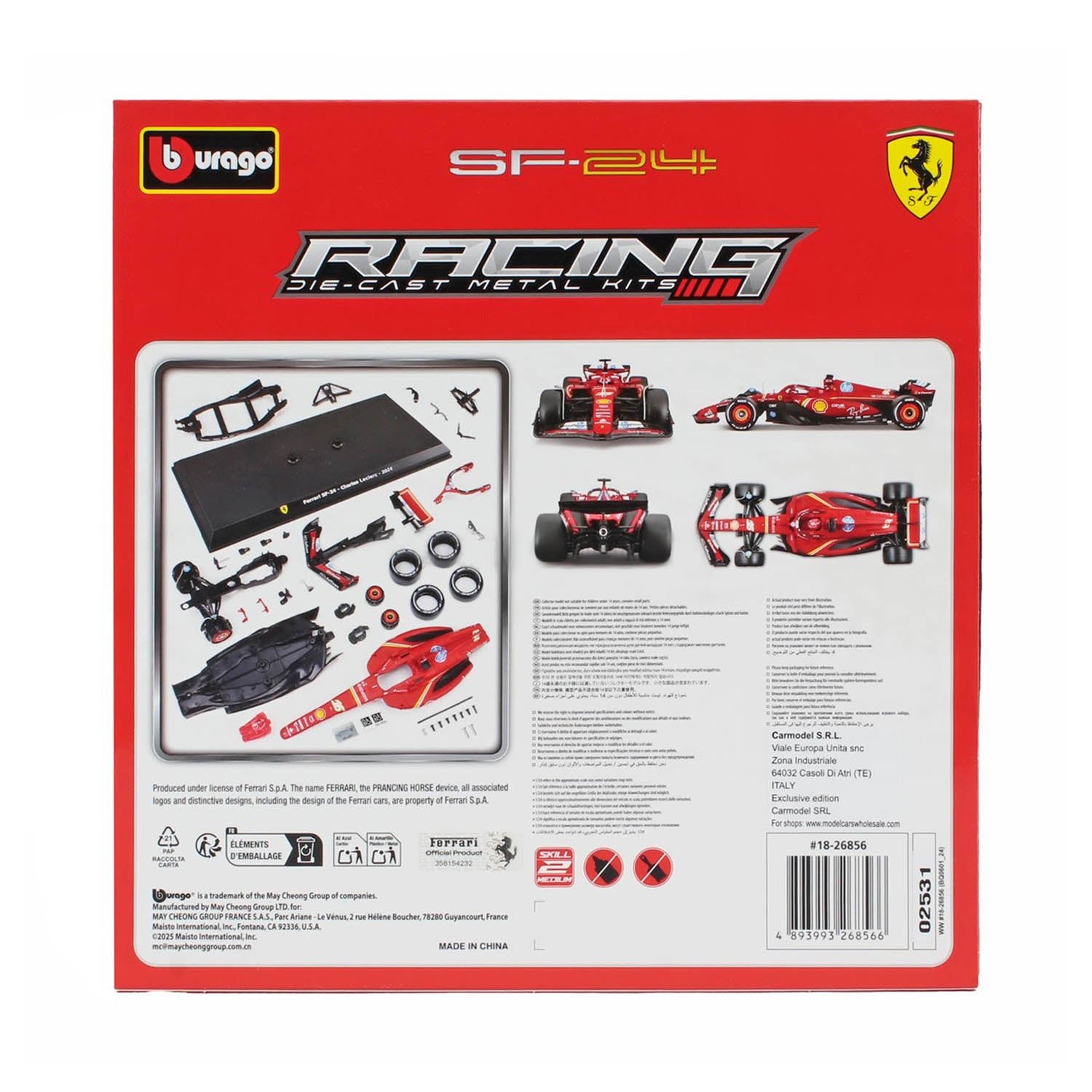 Scuderia Ferrari #16 Leclerc SF24 2024 Season 1:24 Die-Cast Kit