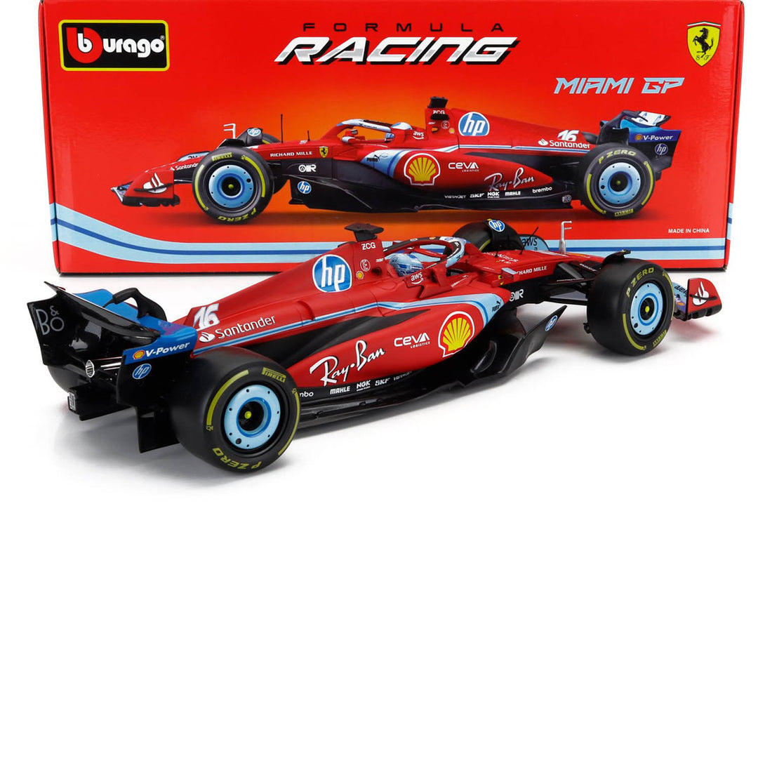 #16 Leclerc SF24 Miami GP 1:18 Car Model - Scuderia Ferrari - Fueler™ - 18-16815-L-MIAMI - fueler.store - Car Model