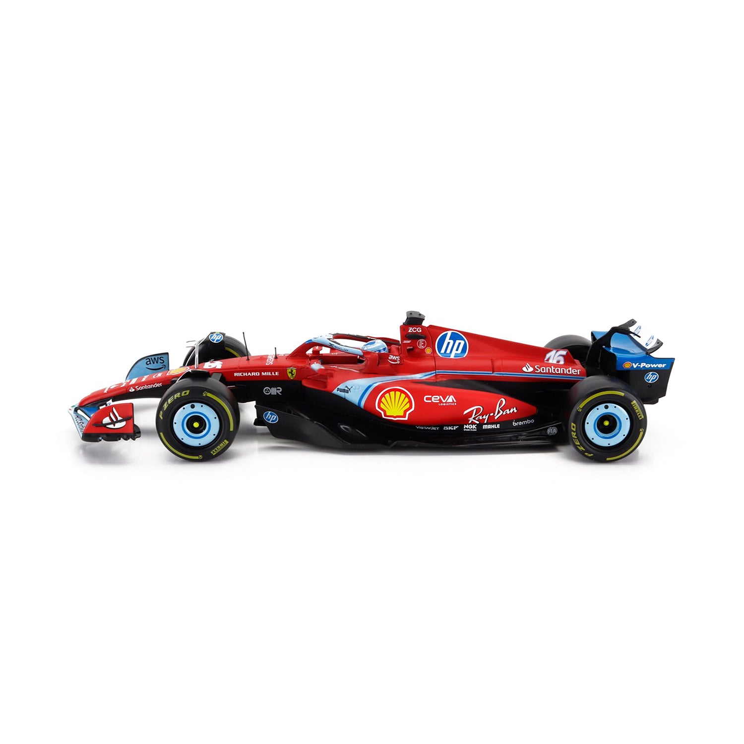 #16 Leclerc SF24 Miami GP 1:18 Car Model - Scuderia Ferrari - Fueler™ - 18-16815-L-MIAMI - fueler.store - Car Model