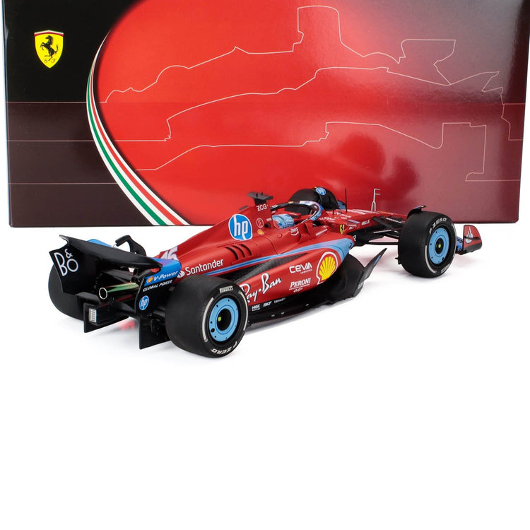 #16 Leclerc SF24 Miami GP 3rd Place 2024 1:18 Car Model - Scuderia Ferrari - Fueler™ - BBR241816B - fueler.store - Car Model