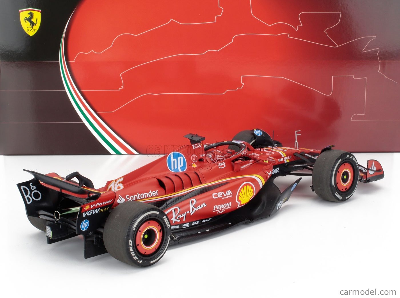 Scuderia Ferrari - #16 Leclerc SF24 Monaco GP Winner 2024 1:18 Car Model - Car Model - Fueler™ 