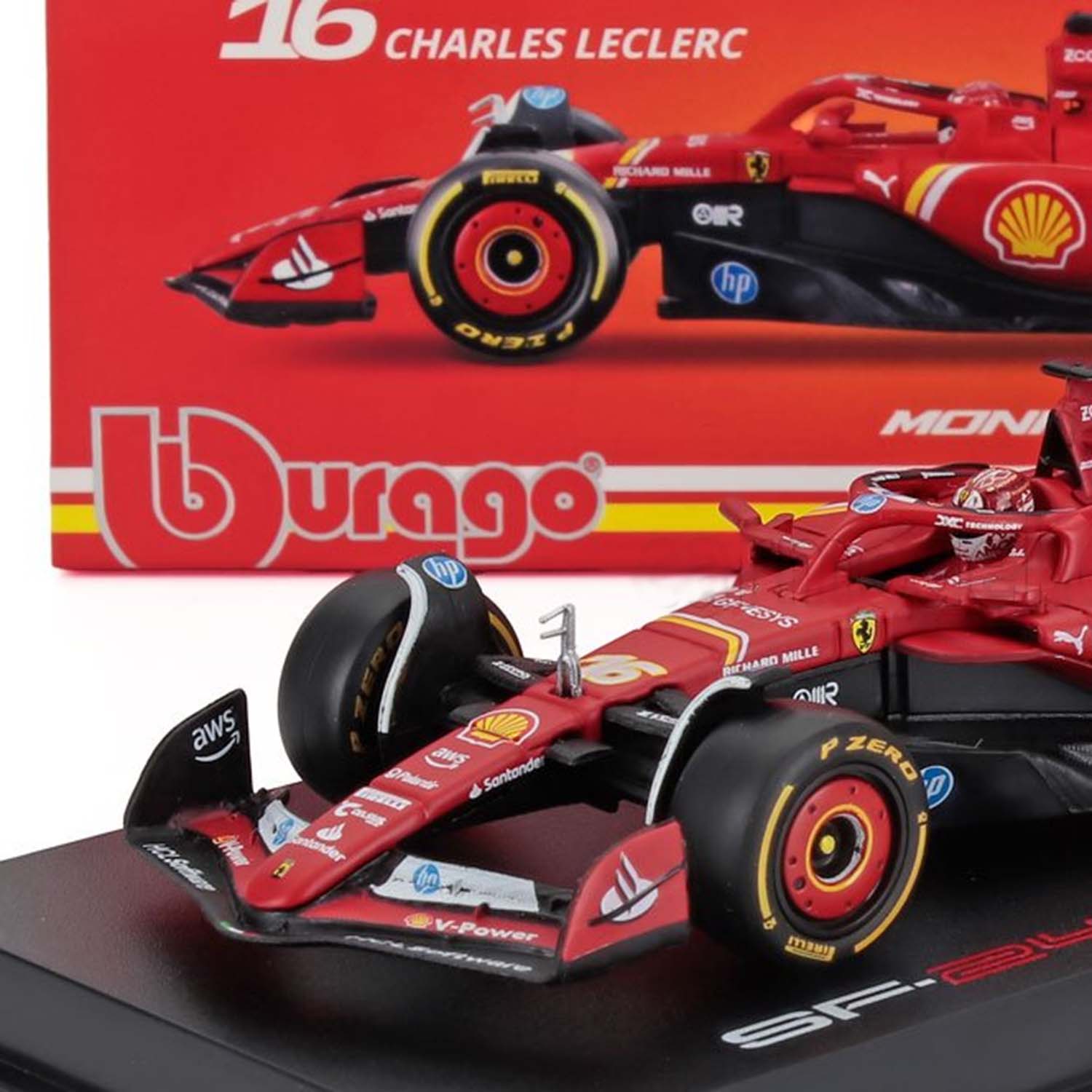Scuderia Ferrari - #16 Leclerc SF24 Monaco GP Winner 2024 1:43 Car Model - Car Model - Fueler™ 