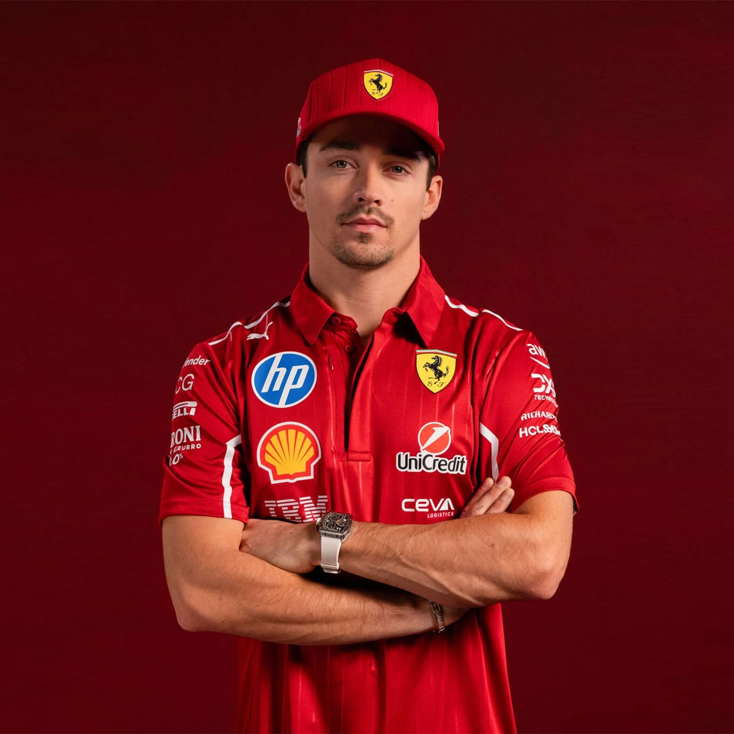 2025 Charles Leclerc Driver Cap - Scuderia Ferrari - Fueler™ - 701233008002801 - fueler.store - Cap