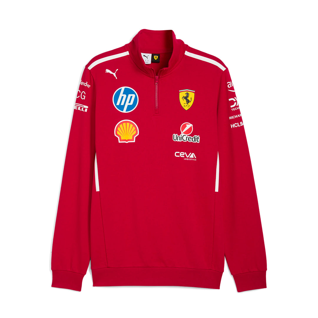 2025 Half Zip Sweatshirt - Scuderia Ferrari - Fueler™ - 701232806001803 - fueler.store - Hoody