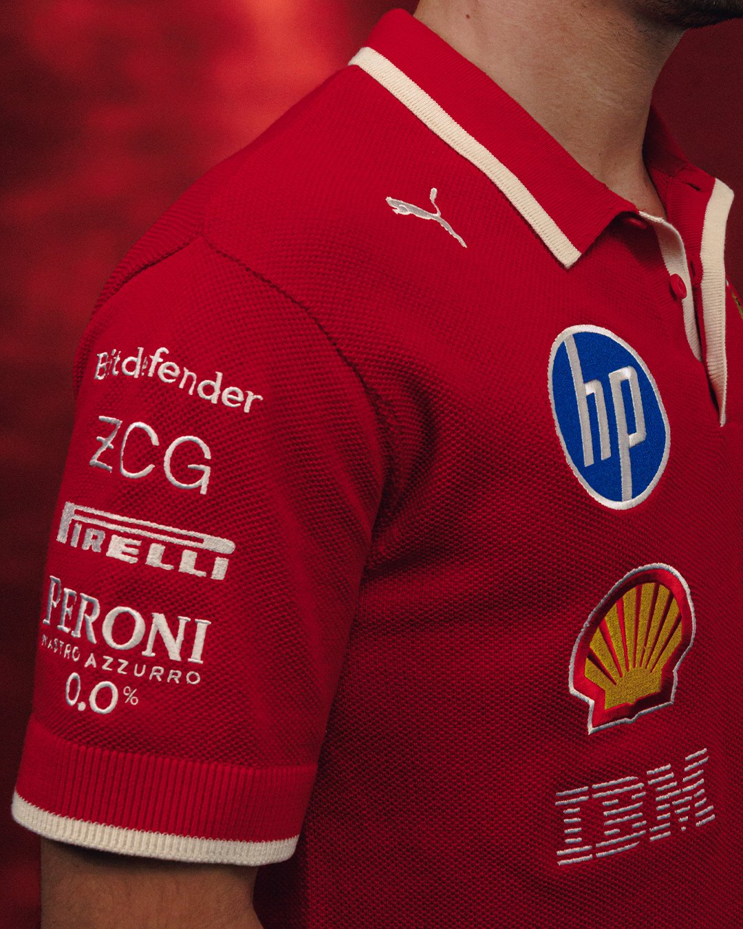 2025 Knitted Team Polo - Special Edition - Scuderia Ferrari - Fueler™ - 701232816001802 - fueler.store - Polo