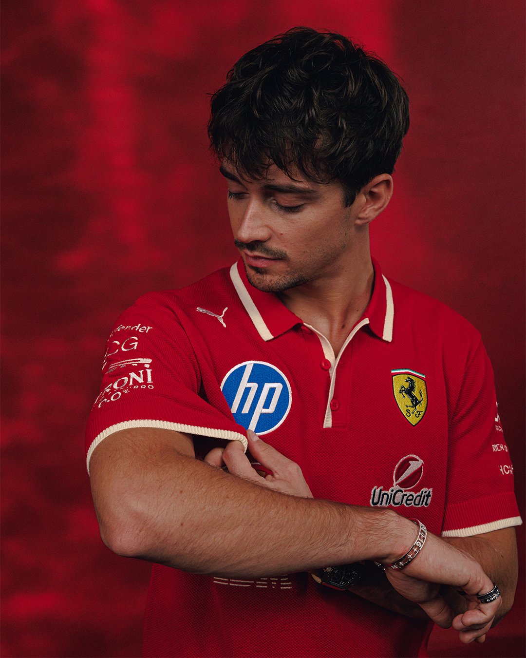 2025 Knitted Team Polo - Special Edition - Scuderia Ferrari - Fueler™ - 701232816001802 - fueler.store - Polo