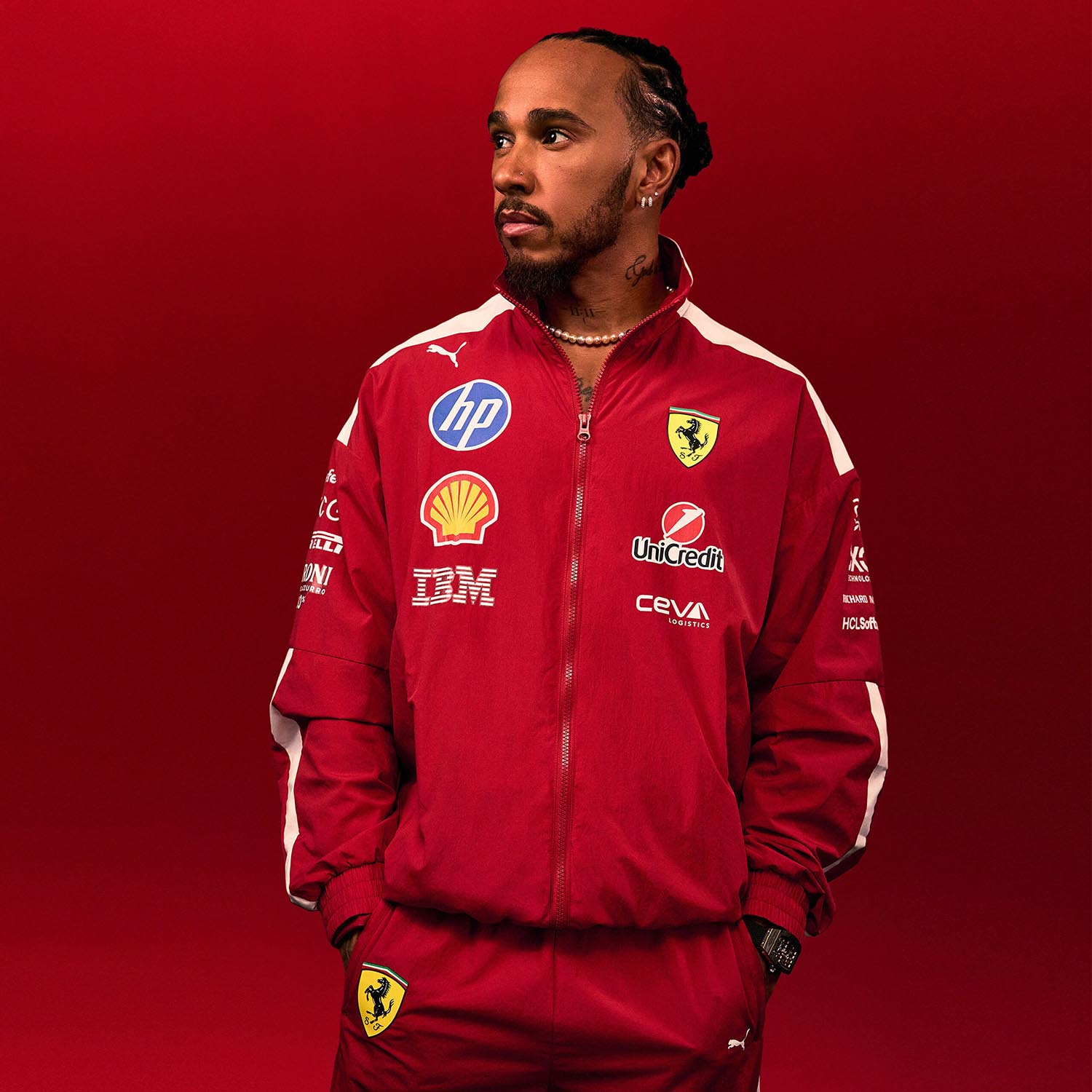 2025 T7 Oversized Team Jacket - Scuderia Ferrari - Fueler™ - 701234733001802 - fueler.store - Jacket