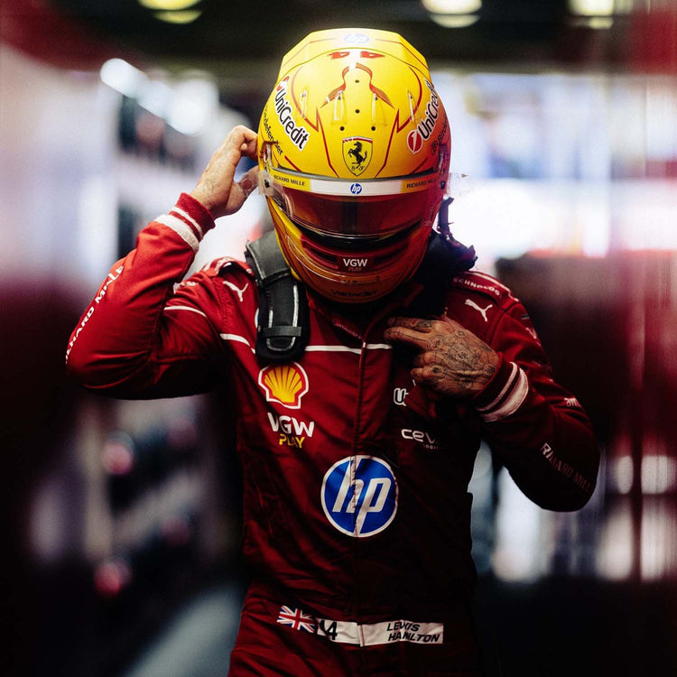 #44 Hamilton 2025 Season 1:5 Mini Helmet - Scuderia Ferrari - Fueler™ - LSHEL008 - fueler.store - Mini Helmet