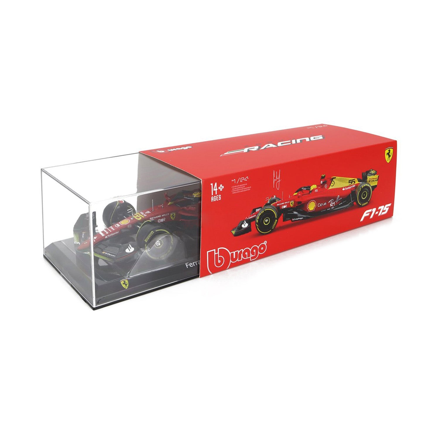 #55 Sainz 2022 SF75 Monza GP 1:24 Car Model - Scuderia Ferrari - Fueler™ 