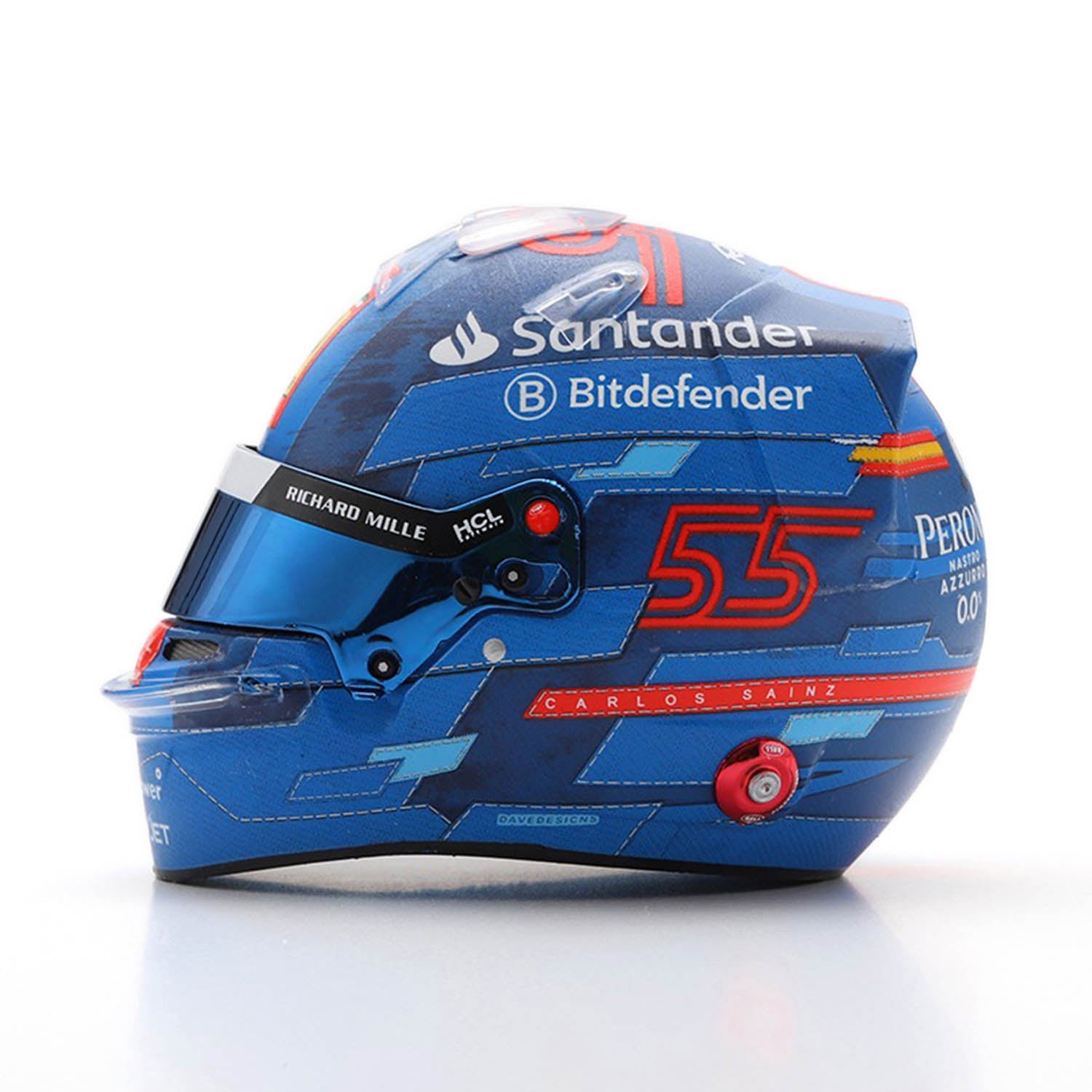 #55 Sainz Miami GP 2024 1:5 Mini Helmet - Scuderia Ferrari - Fueler™ - LSHEL003 - fueler.store - Mini Helmet