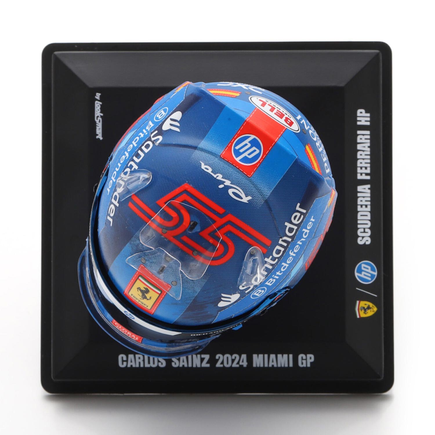 #55 Sainz Miami GP 2024 1:5 Mini Helmet - Scuderia Ferrari - Fueler™ - LSHEL003 - fueler.store - Mini Helmet
