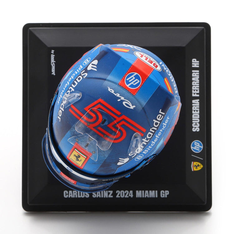#55 Sainz Miami GP 2024 1:5 Mini Helmet - Scuderia Ferrari - Fueler™ - LSHEL003 - fueler.store - Mini Helmet