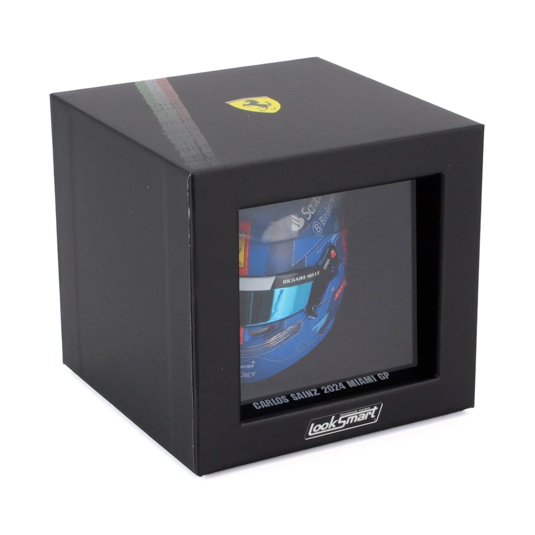 #55 Sainz Miami GP 2024 1:5 Mini Helmet - Scuderia Ferrari - Fueler™ - LSHEL003 - fueler.store - Mini Helmet