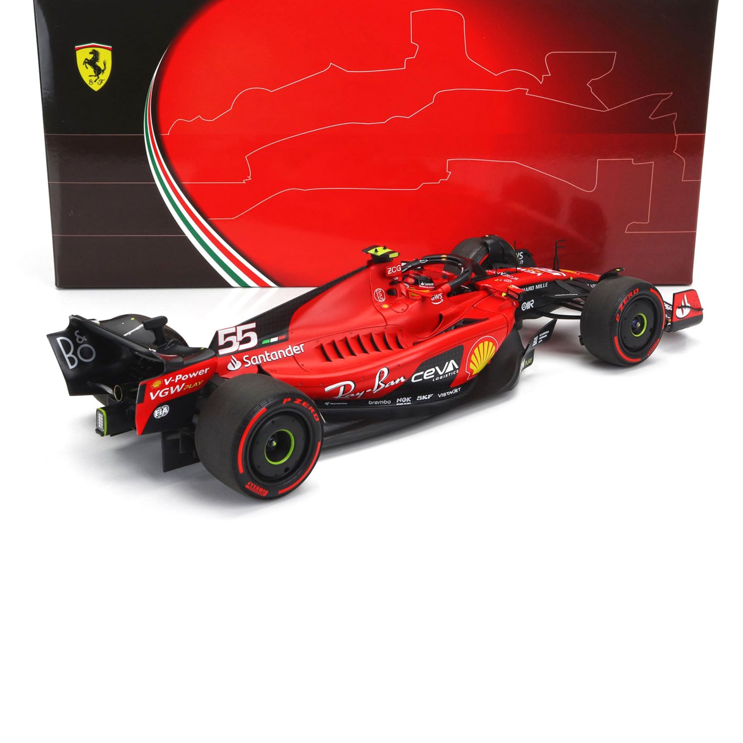 #55 Sainz SF23 Bahrain GP 1:18 BBR Models - Scuderia Ferrari - Fueler™ - BBR231855 - fueler.store - Collectibles