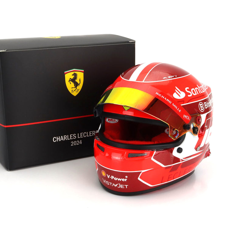 Charles Leclerc #16 Official 2024 1:2 Helmet - Scuderia Ferrari - Fueler™ 