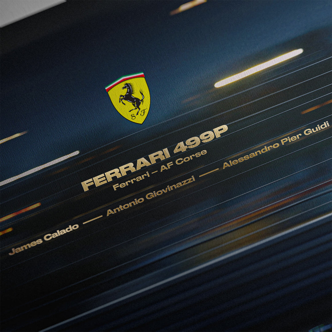 Scuderia Ferrari - Ferrari 499P - 24h Le Mans Winners - 100th Anniversary | Collector's Edition - Poster - Fueler™ 