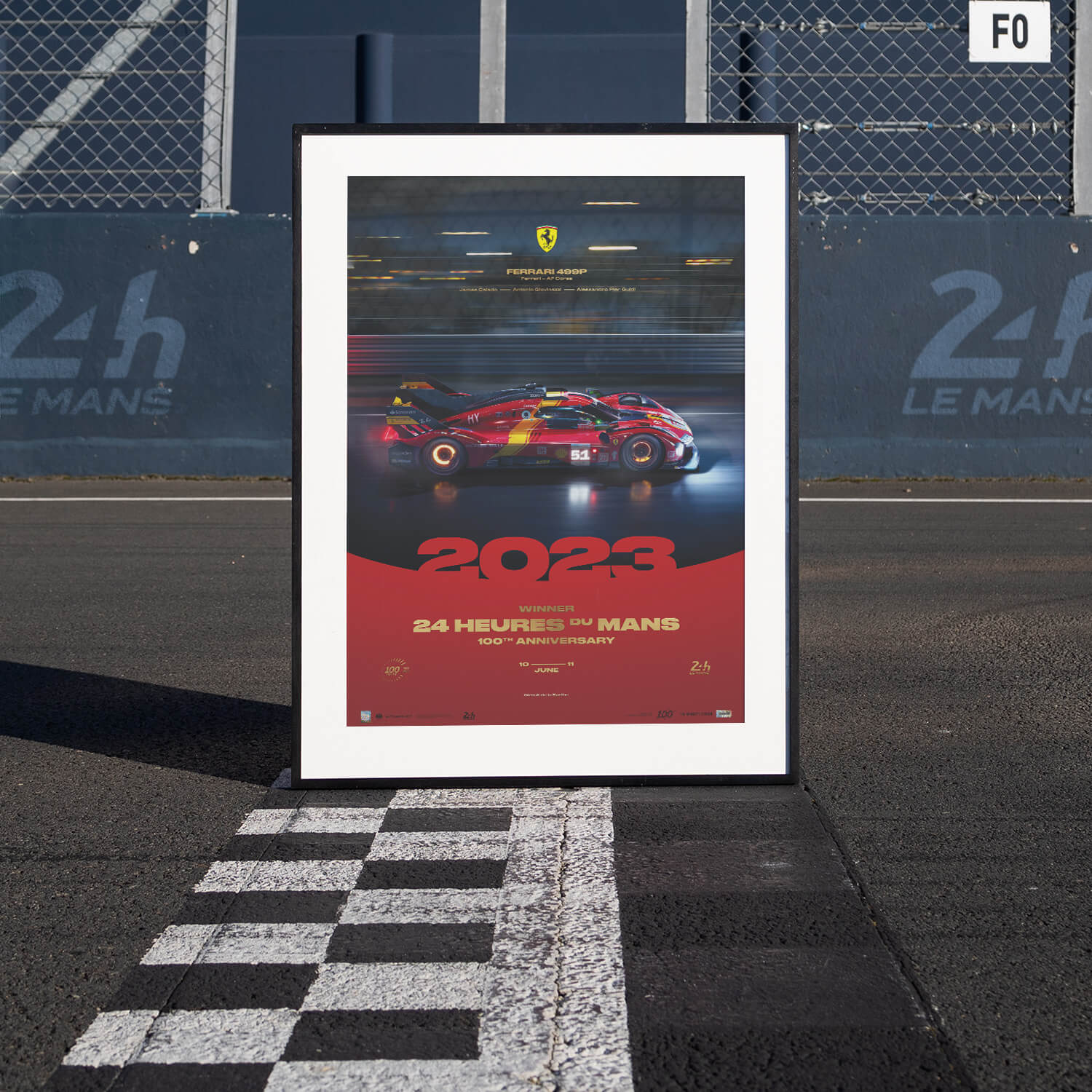 Ferrari 499P - 24h Le Mans Winners - 100th Anniversary | Collector's Edition - Scuderia Ferrari - Fueler™ - PROD01004809 - fueler.store - Poster