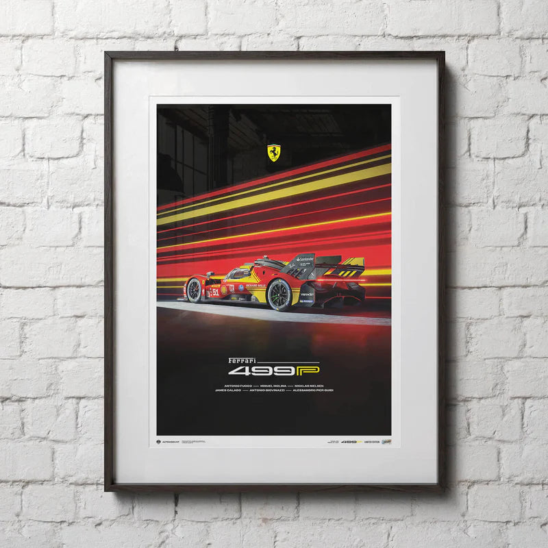 Ferrari 499P | 2024 World Endurance Championship | Large - Scuderia Ferrari - Fueler™ - PROD01004974 - fueler.store - Poster