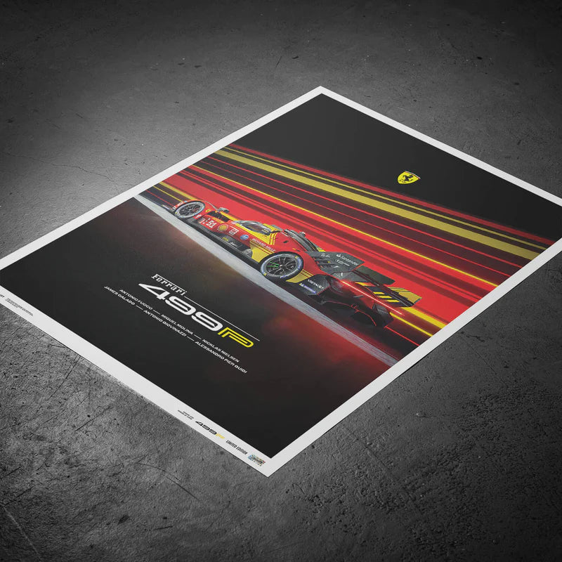 Ferrari 499P | 2024 World Endurance Championship | Large - Scuderia Ferrari - Fueler™ - PROD01004974 - fueler.store - Poster