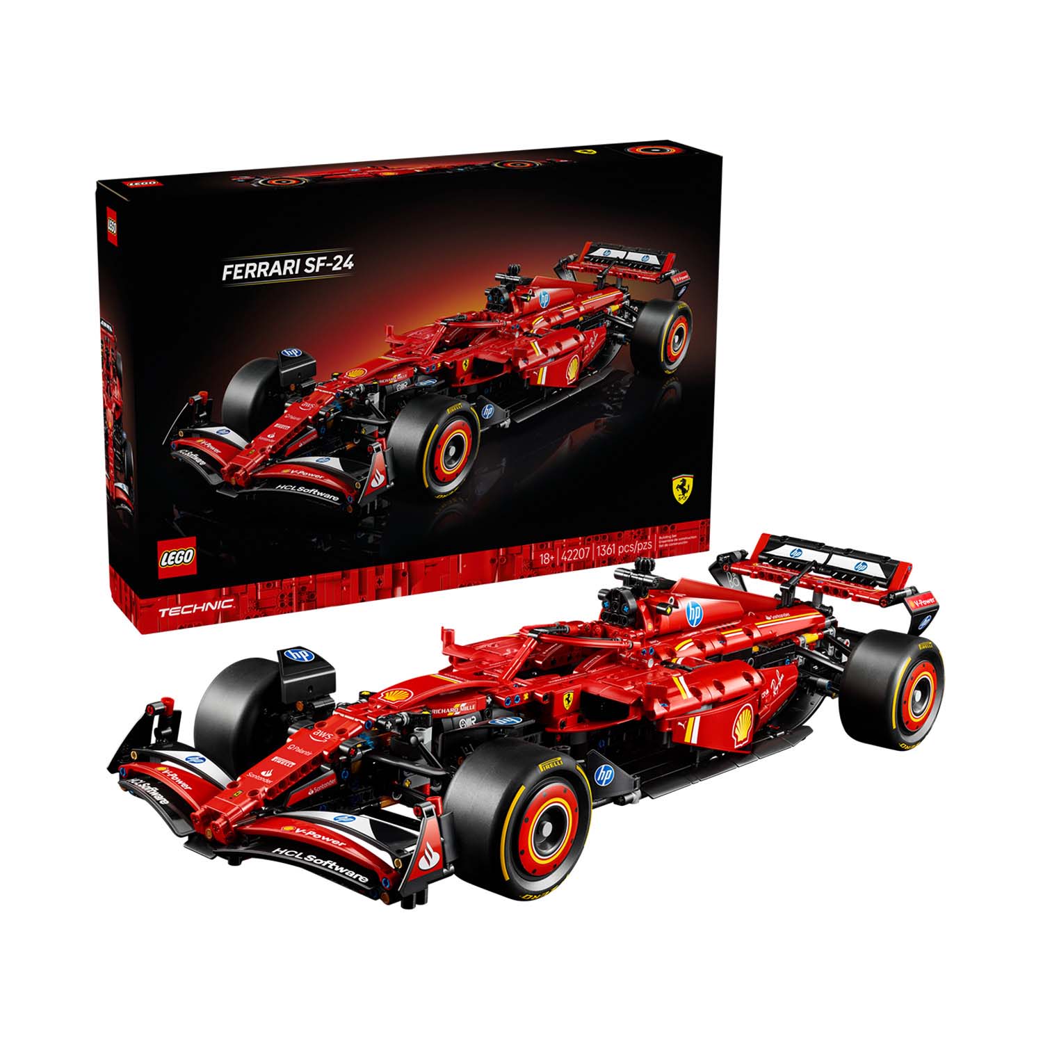 Ferrari F1 SF24 1:18 Technic Lego Car Model – Fueler