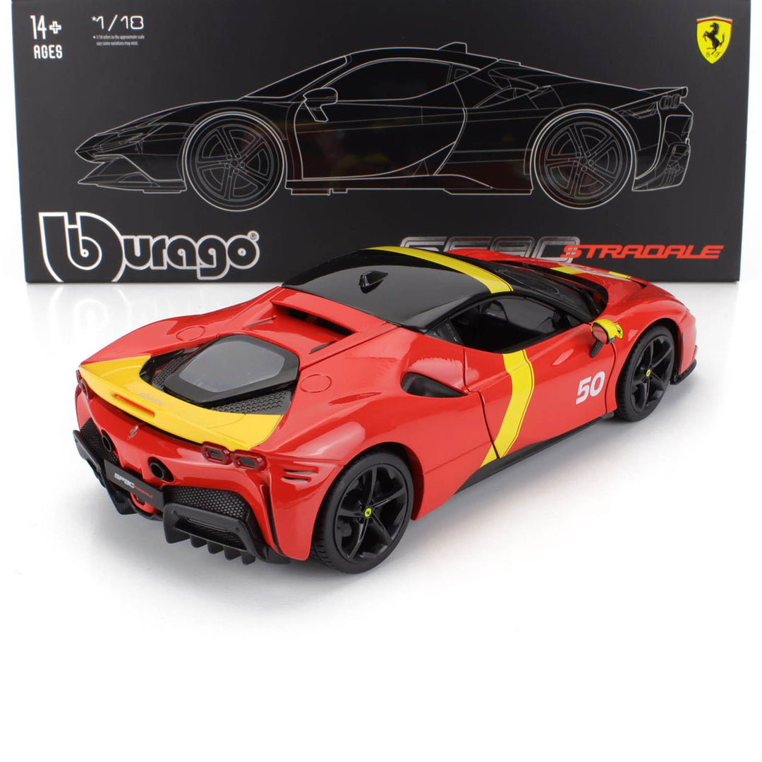 Ferrari SF90 Stradale Hybrid 1000hp #50 24h LE MANS Livery 1:18 Car Model - Scuderia Ferrari - Fueler™ - 18-16035 - fueler.store - Car Model