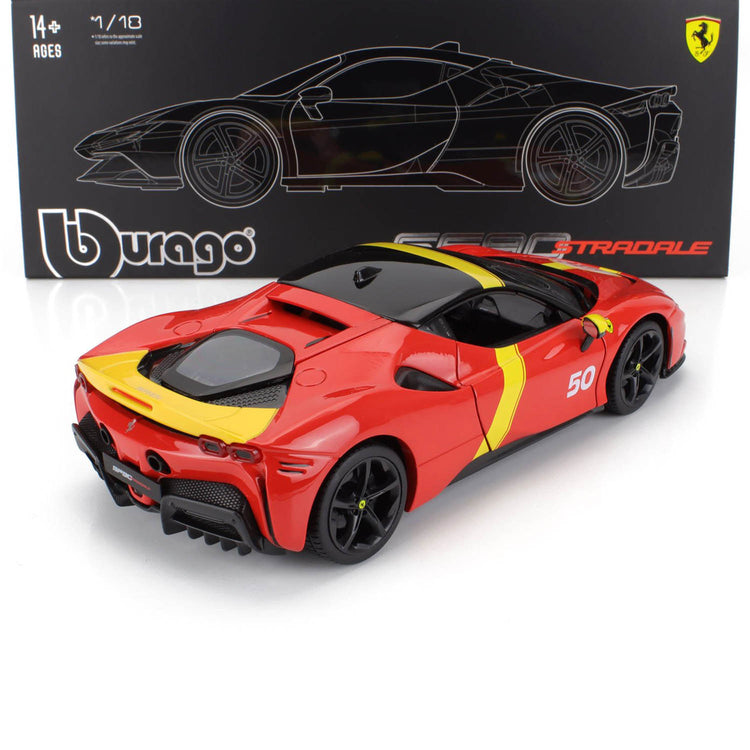 Ferrari SF90 Stradale Hybrid 1000hp #50 24h LE MANS Livery 1:18 Car Model - Scuderia Ferrari - Fueler™ - 18-16035 - fueler.store - Car Model