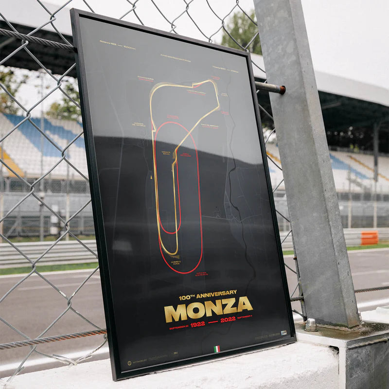 Monza Circuit | 100th Anniversary Track Evolution | Collector’s Edition | Large - Scuderia Ferrari - Fueler™ - PROD01004731 - fueler.store - Poster