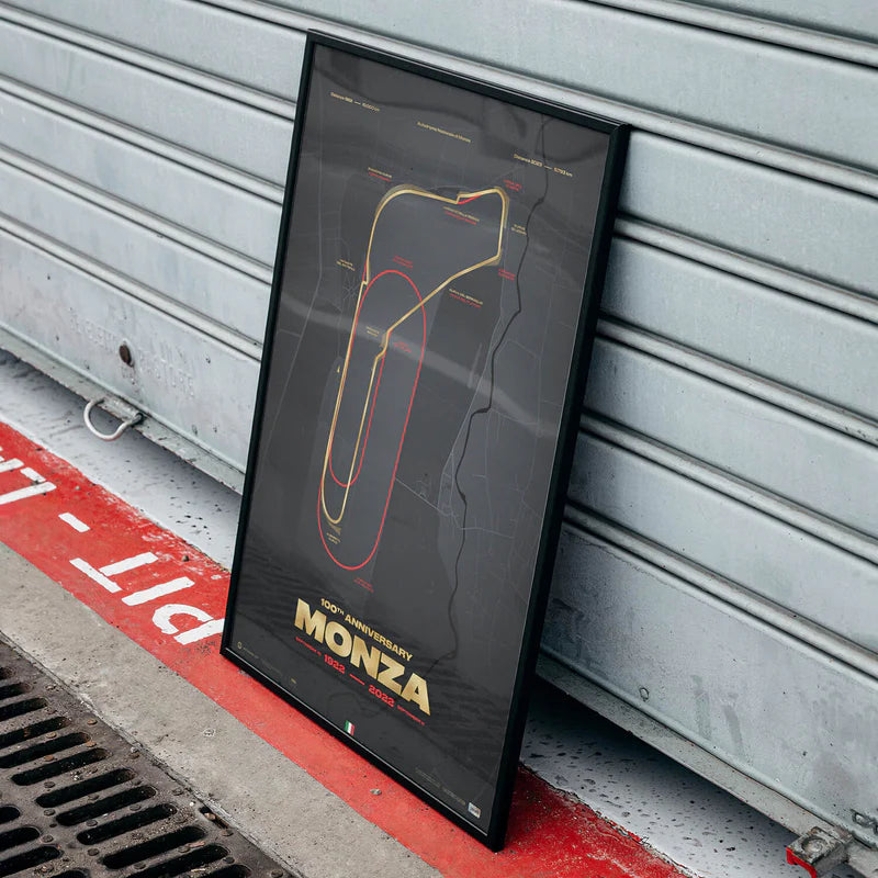 Monza Circuit | 100th Anniversary Track Evolution | Collector’s Edition | Large - Scuderia Ferrari - Fueler™ - PROD01004731 - fueler.store - Poster