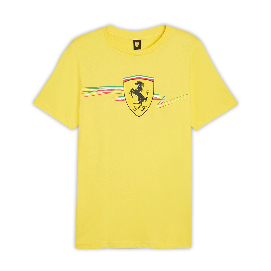 Race Large Shield T-Shirt - Scuderia Ferrari - Fueler™ - 627055-03-S - fueler.store - T-Shirt