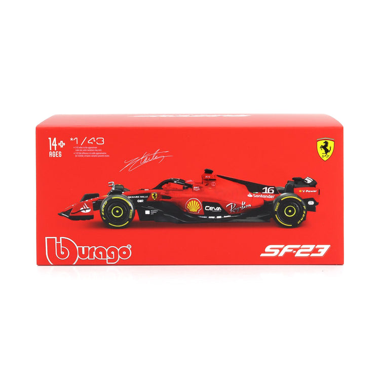 SF23 #16 Charles Leclerc Car Model 1:43 - Scuderia Ferrari - Fueler™ - 36835L - fueler.store - Collectibles