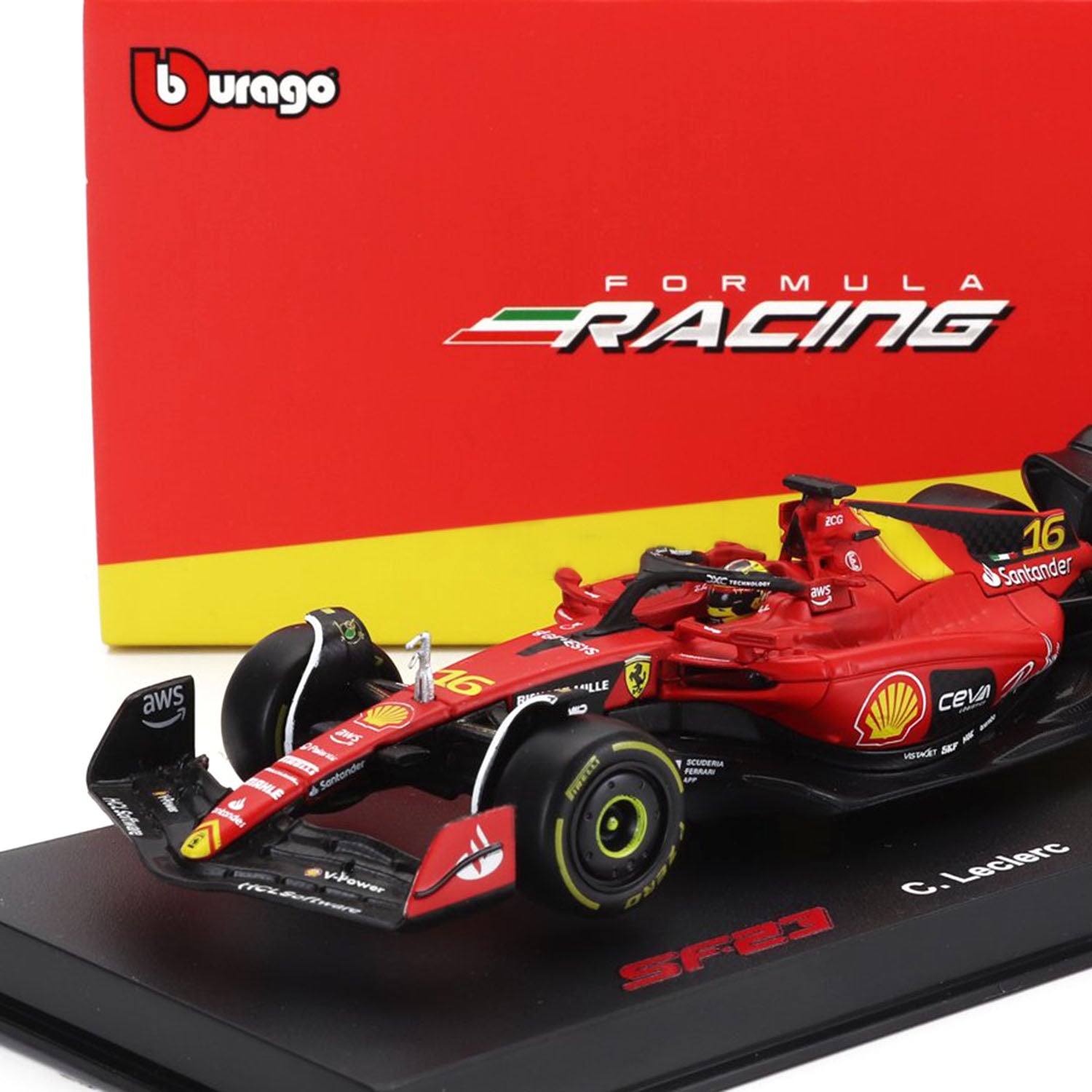 SF23 #16 Charles Leclerc Monza GP Car Model 1:43 Car Model - Scuderia Ferrari - Fueler™ - 18-36835-L-Monza - fueler.store - Collectibles