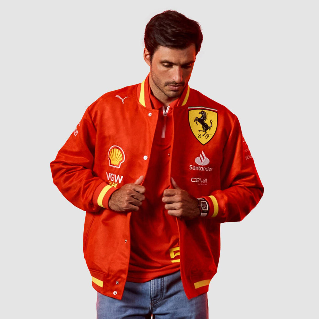 Varsity Jacket - Scuderia Ferrari - Fueler™ - 701227993001215 - fueler.store - Jacket