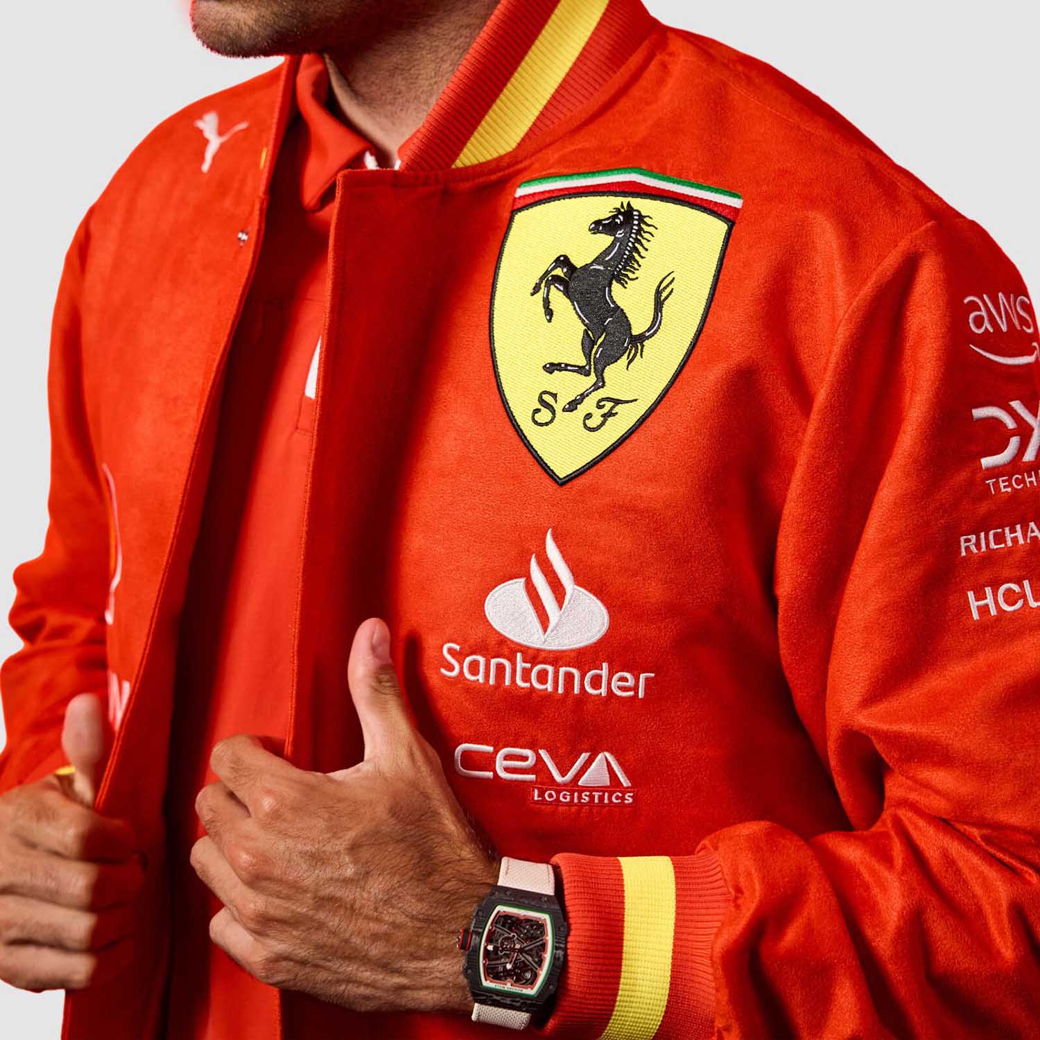 Varsity Jacket - Scuderia Ferrari - Fueler™ - 701227993001215 - fueler.store - Jacket