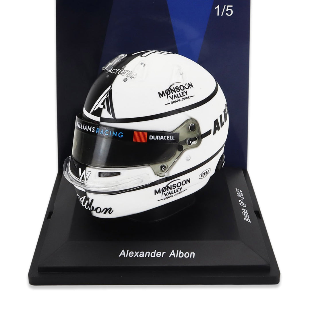 #23 Albon British GP 2023 1:5 Spark Mini Helmet - Williams Racing - Fueler™ - 5HF114 - fueler.store - Collectibles