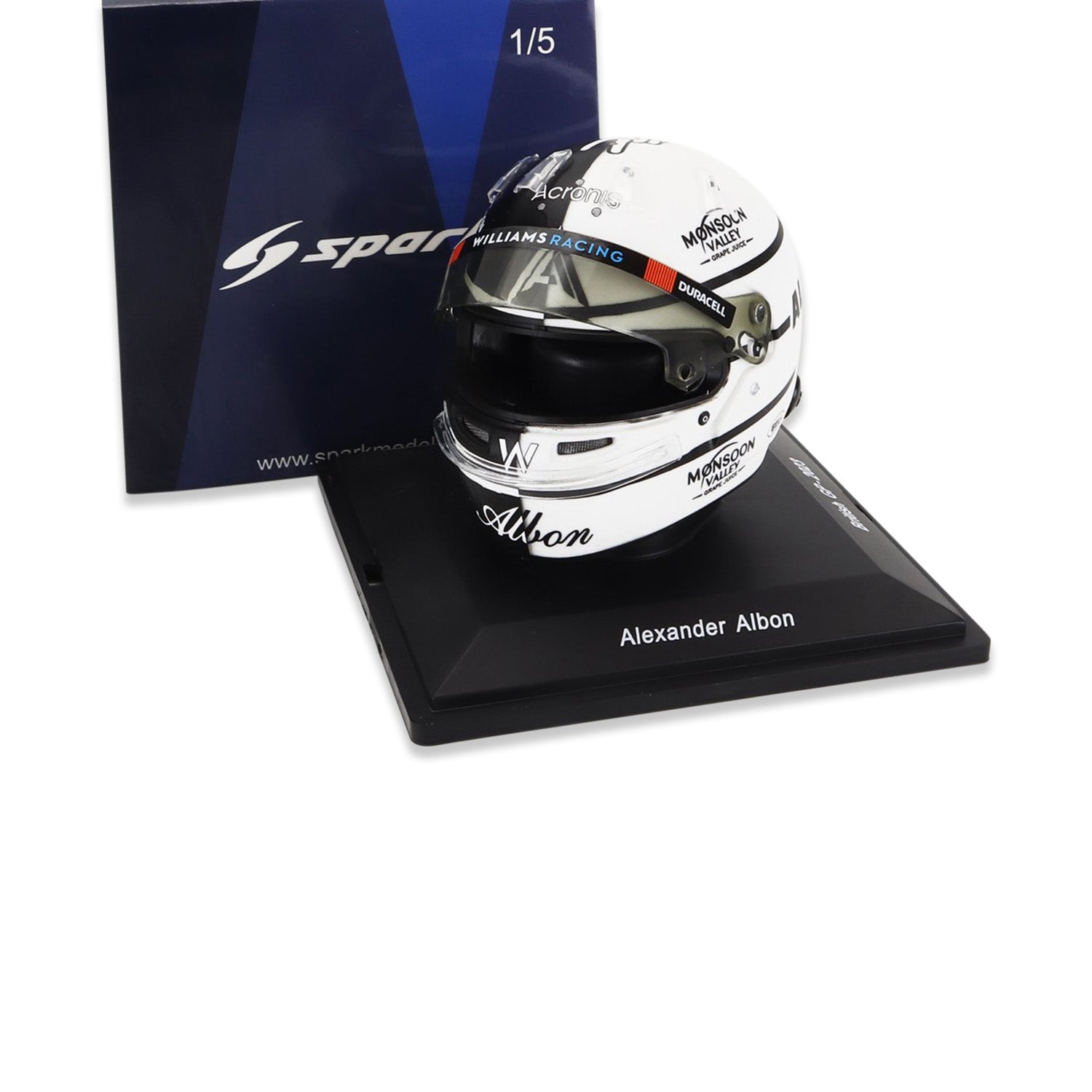 #23 Albon British GP 2023 1:5 Spark Mini Helmet - Williams Racing - Fueler™ - 5HF114 - fueler.store - Collectibles