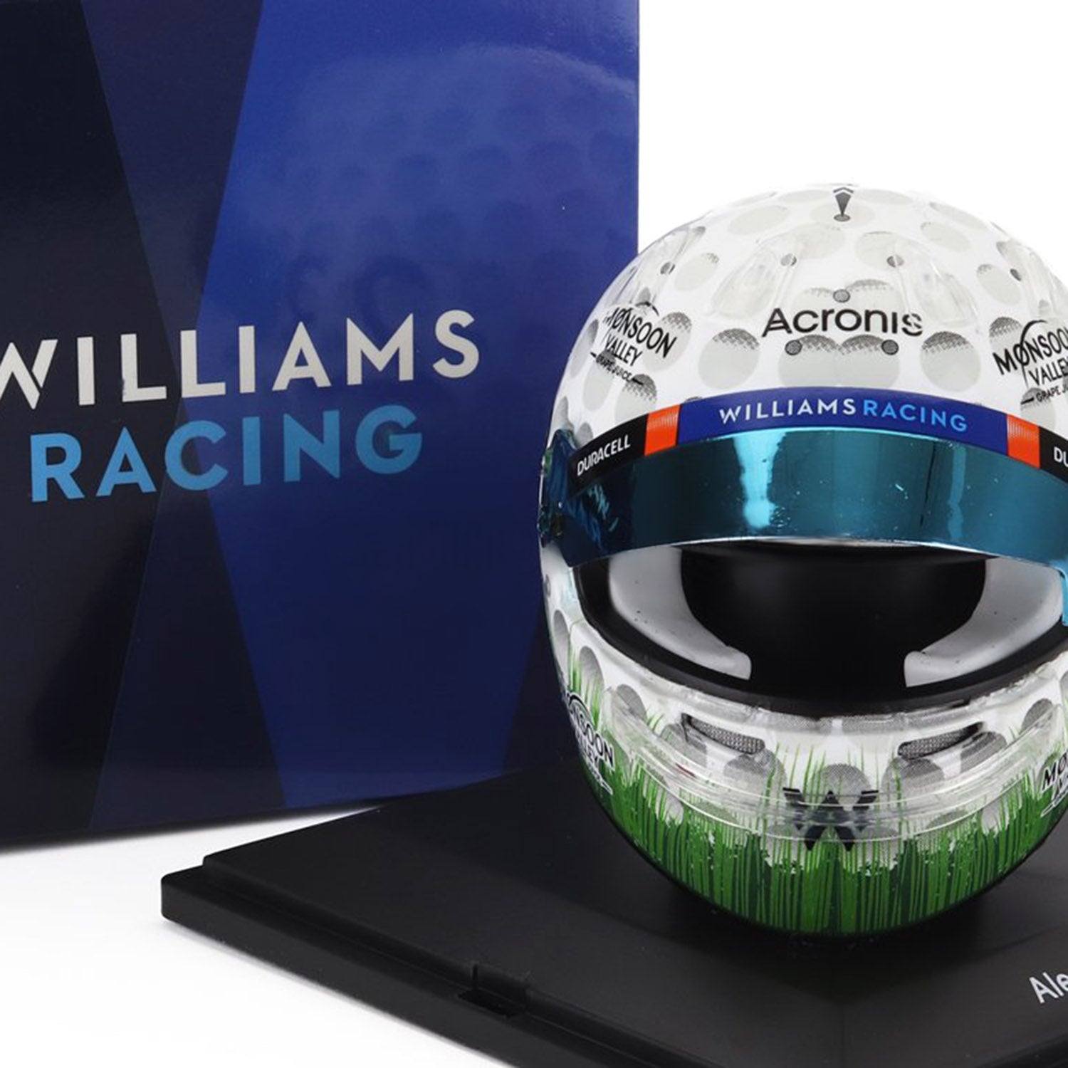 #23 Albon Miami GP 2023 1:5 Spark Mini Helmet - Williams Racing - Fueler™ - 5HF113 - fueler.store - Collectibles