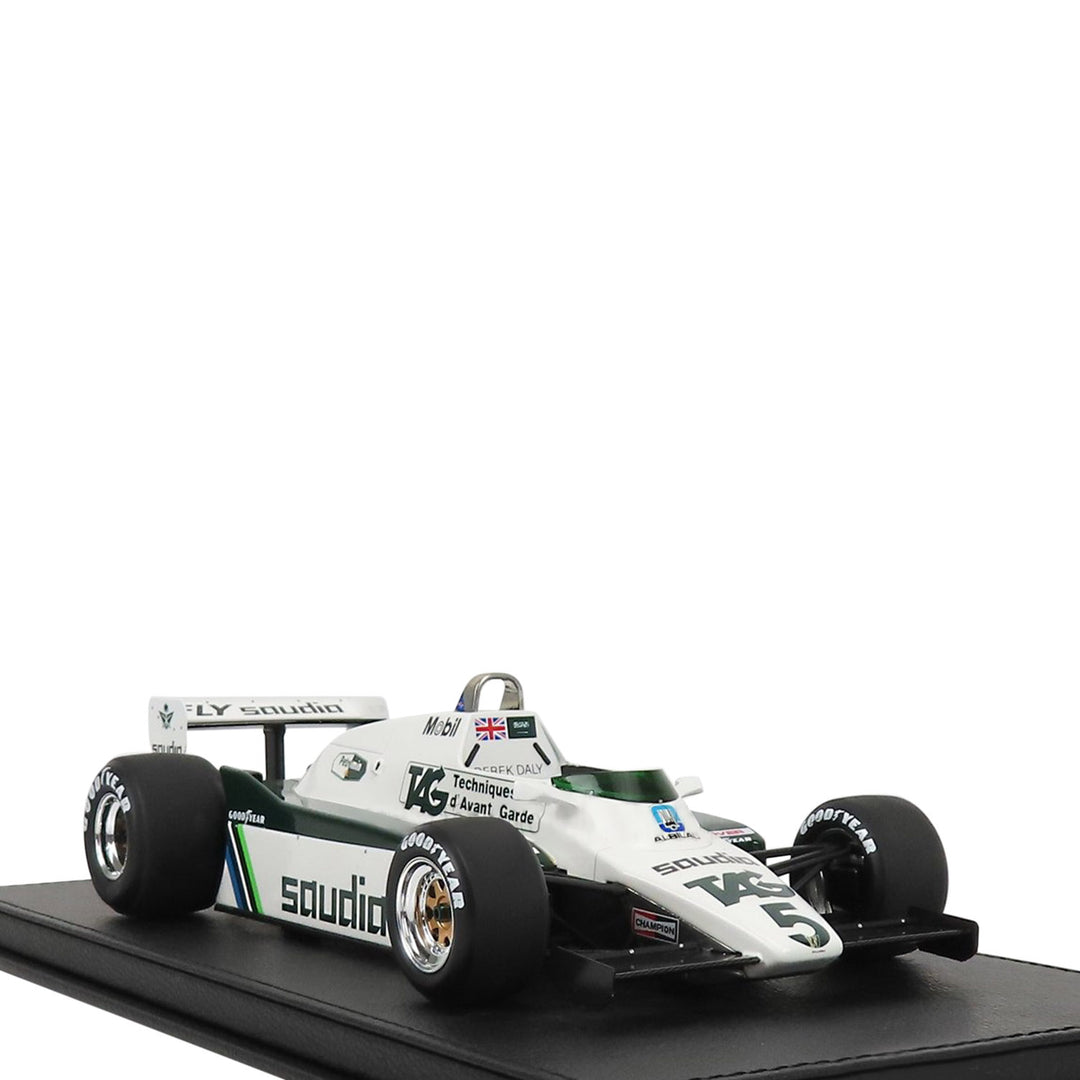 #5 Daly FW08 Swiss GP 1982 Fly Saudia 1:18 Car Model - Williams Racing - Fueler™ - GP121A - fueler.store - Car Model