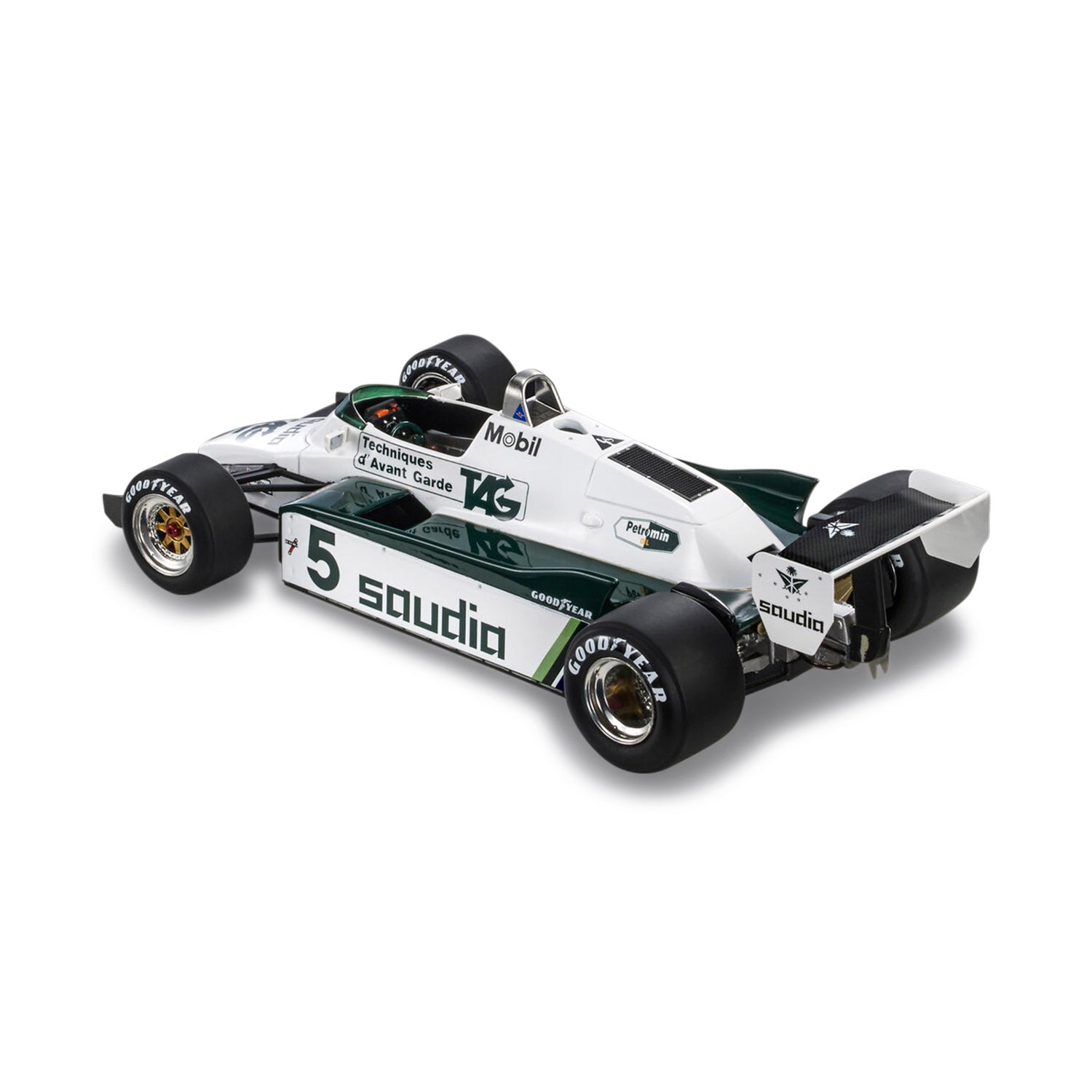 #5 Daly FW08 Swiss GP 1982 Fly Saudia 1:18 Car Model - Williams Racing - Fueler™ - GP121A - fueler.store - Car Model