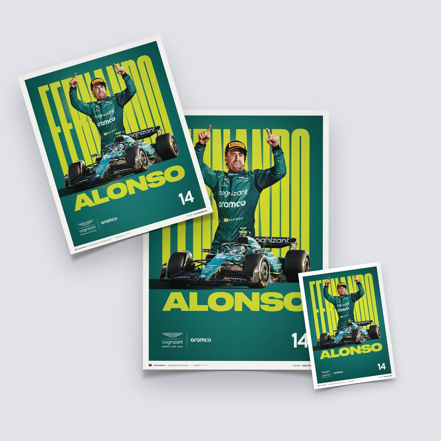 Aston Martin F1 - Fernando Alonso - 2023 | Edition of 750 - Poster - Fueler™ 